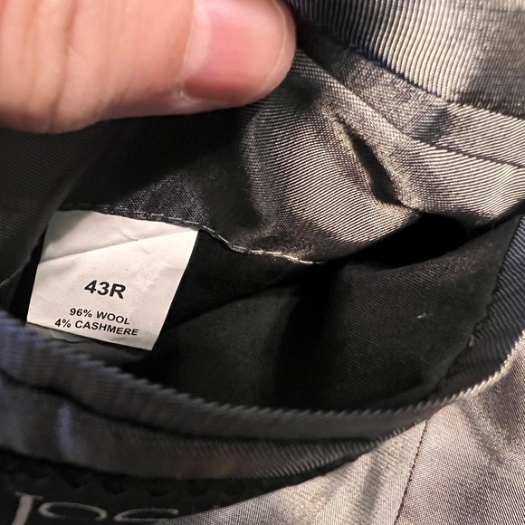 Jos A Bank houndstooth blazer 43 Regular New With Tags Charcoal Wool Cashmere - Picture 8 of 8